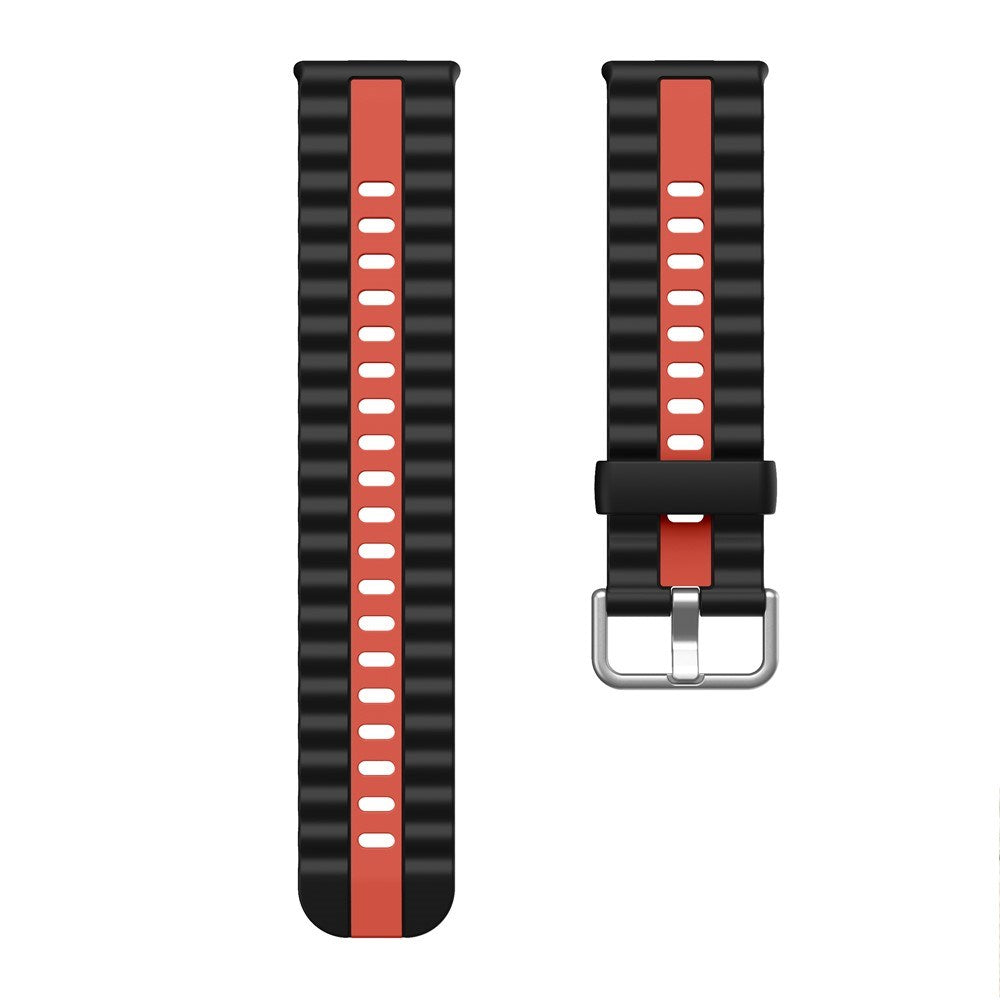 Huawei Watch Fit 4 Pro / 4 / 3 EIDERWOOD Two-Tone Silicone Strap - Black / Red
