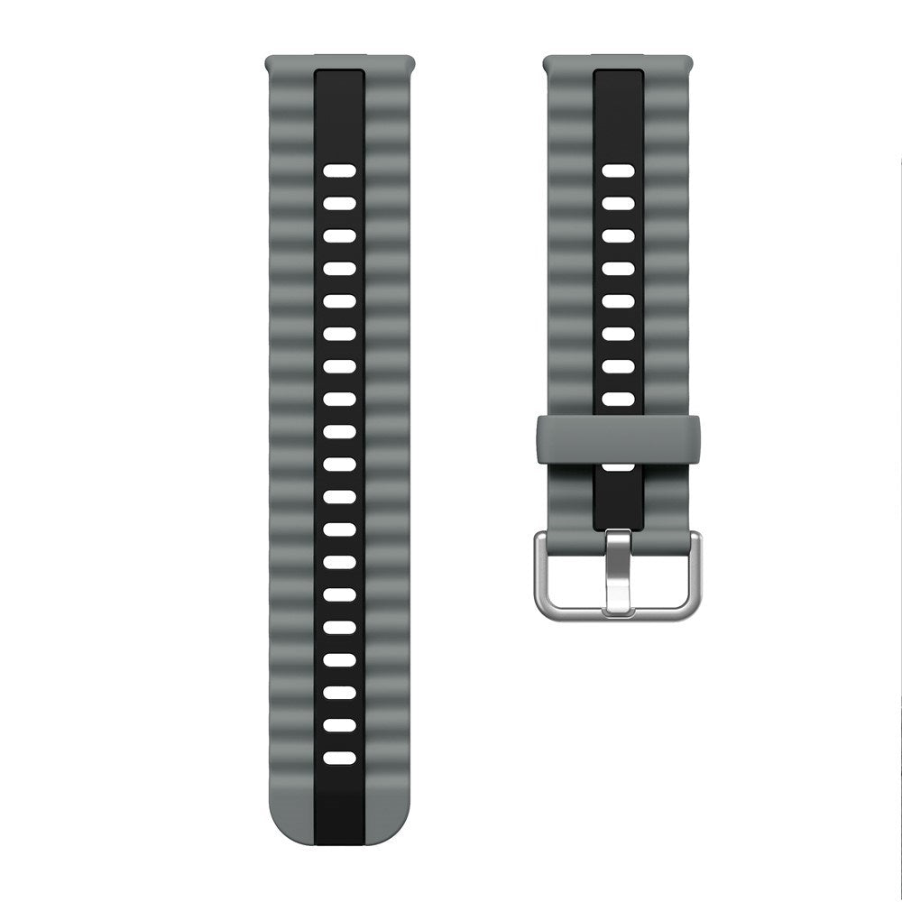 Huawei Watch Fit 5 Pro / 5 / 4 Pro / 4 / 3 EIDERWOOD Two-Tone Silicone Strap - Grey / Black
