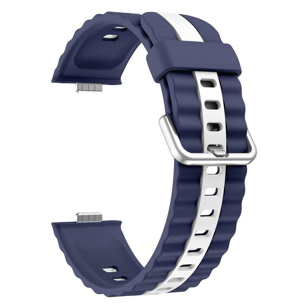 Huawei Watch Fit 5 Pro / 5 / 4 Pro / 4 / 3 EIDERWOOD Two-Tone Silicone Strap - Blue / White