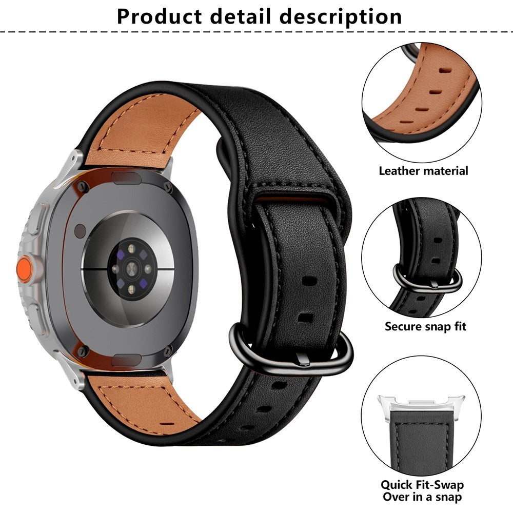 Samsung Galaxy Watch 8 / 8 Classic (40 / 44 / 46mm) Faux Leather Strap - Brown