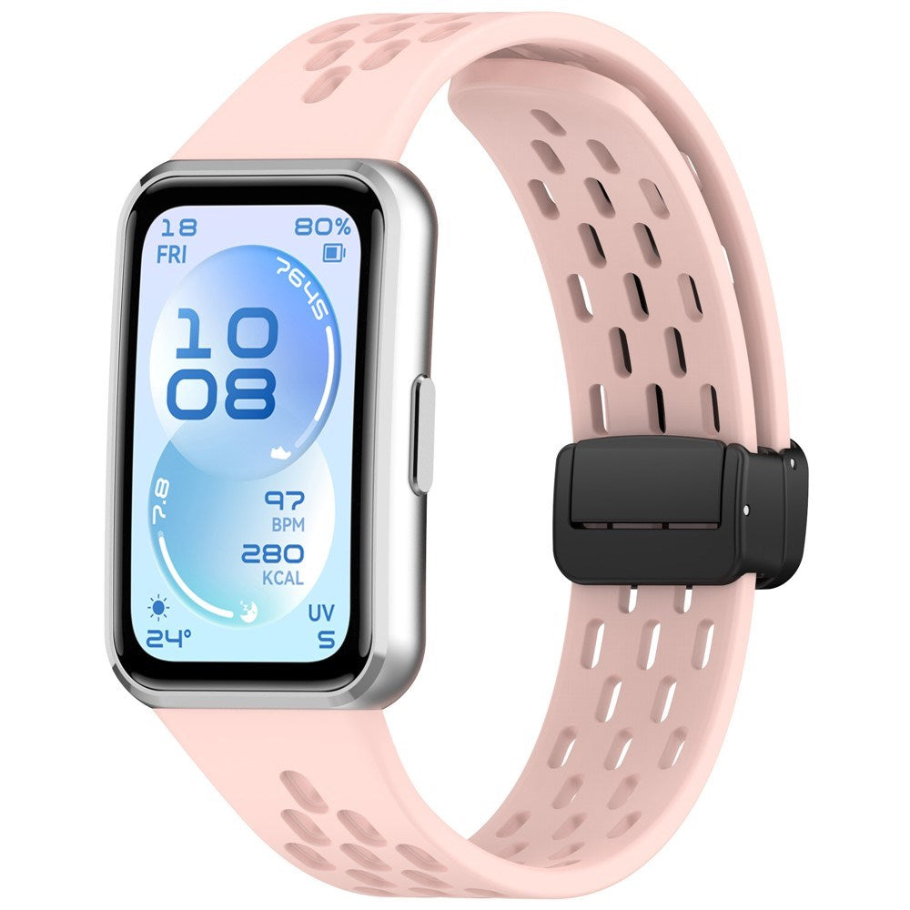 Huawei Band 11 / 11 Pro EIDERWOOD Perforated Silicone Strap - Pink