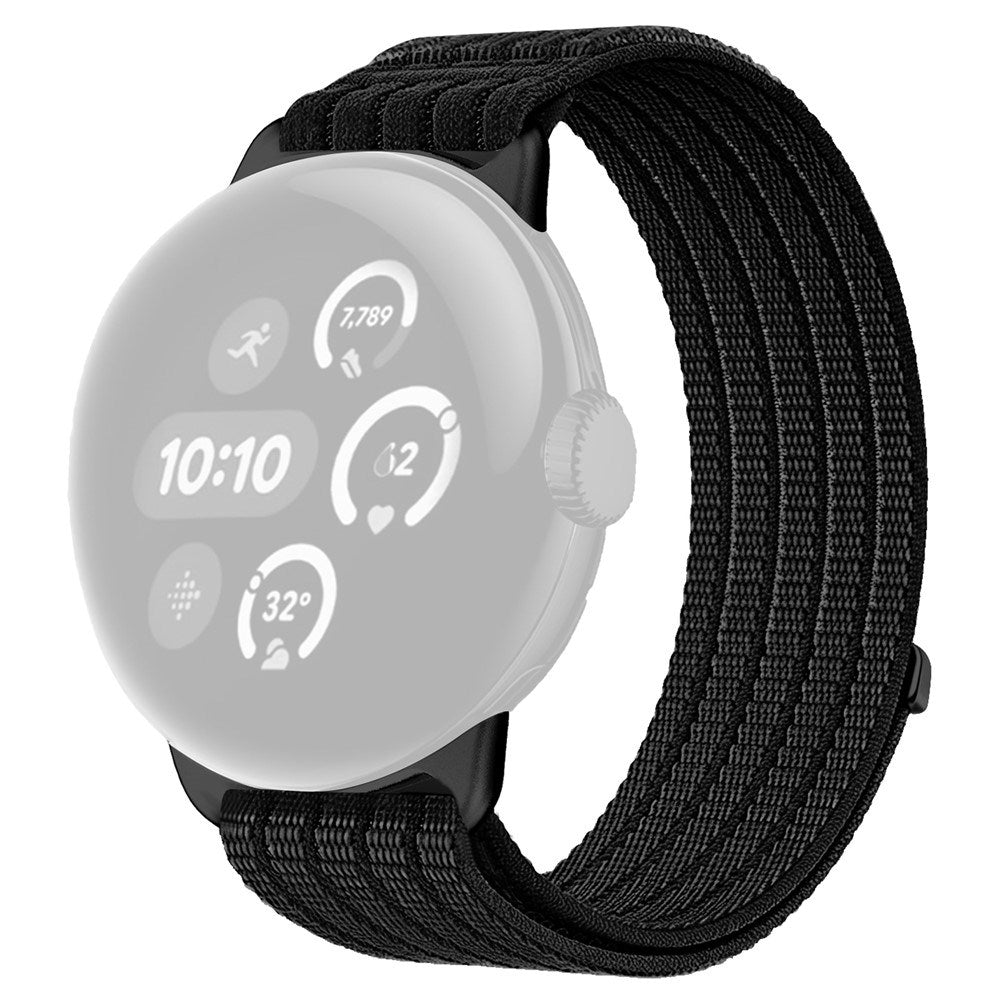 Google Pixel Watch 4 / 3 / 2 / 1 (41mm) EIDERWOOD Nylon Watch Strap - Black