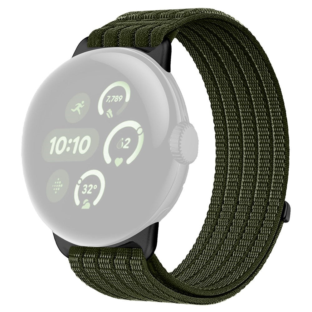 Google Pixel Watch 4 / 3 (45mm) EIDERWOOD Nylon Watch Strap - Dark Green
