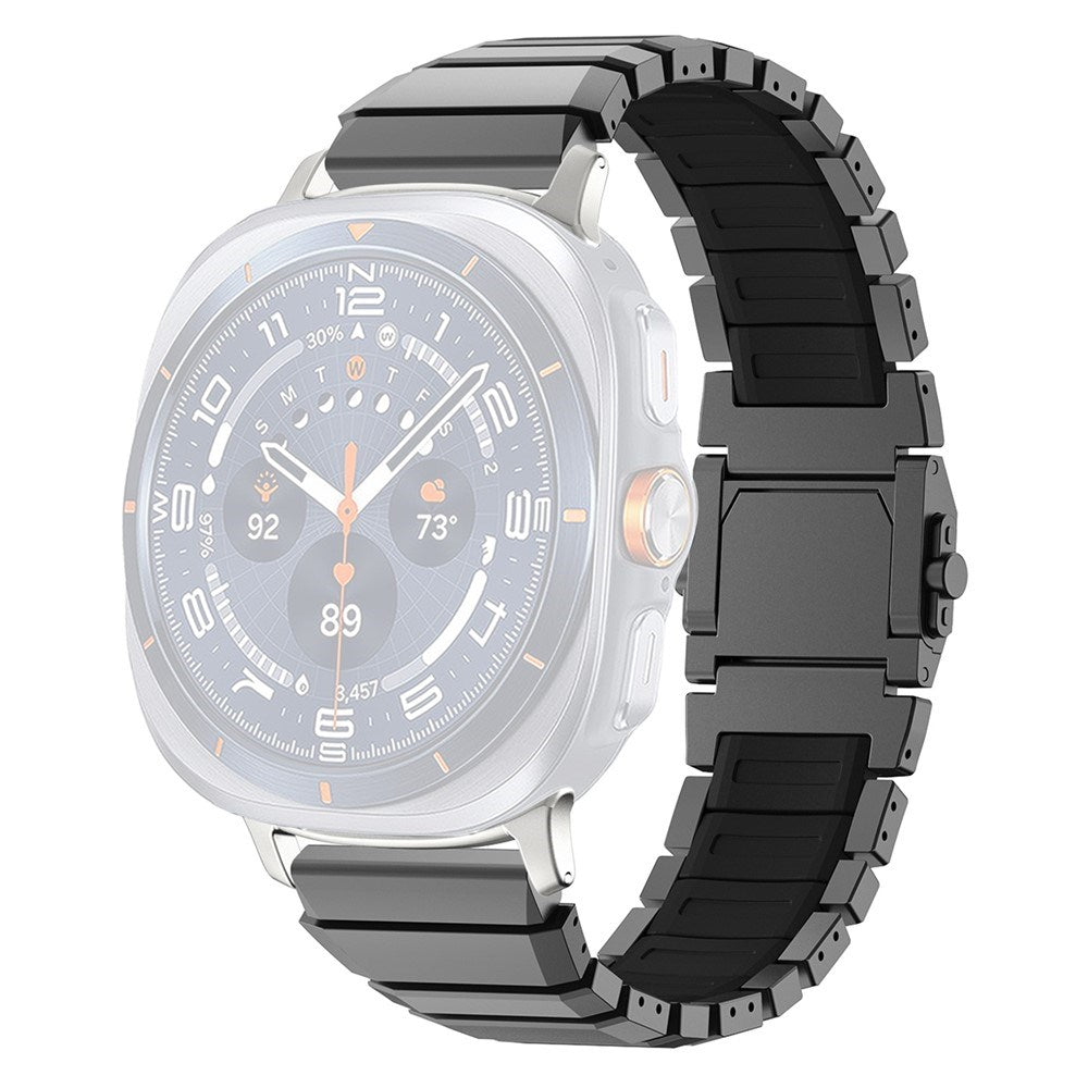 Samsung Galaxy Watch Ultra 2 / Ultra (47mm) Magnetic Metal Strap with Silicone - Grey / Black