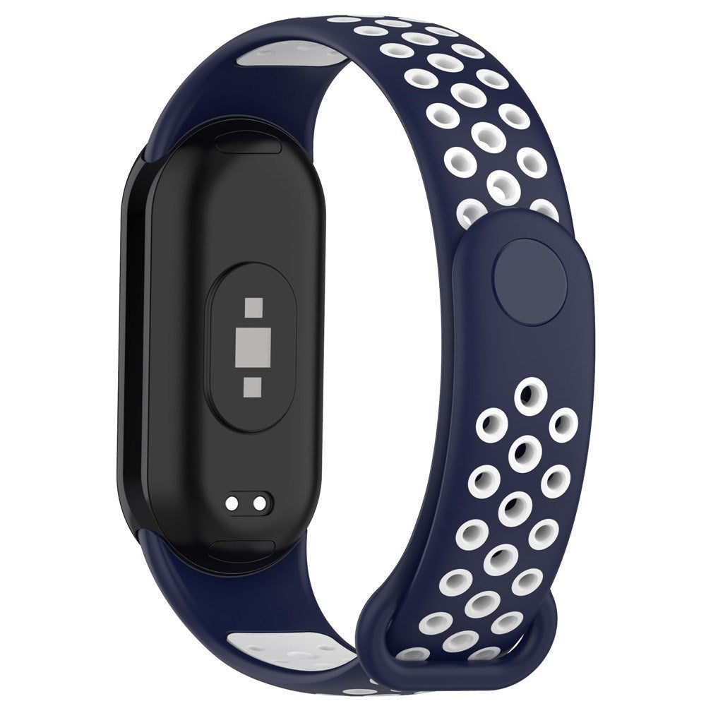 Xiaomi Smart Band 9 / 9 NFC / 8 / 8 NFC Silicone Watch Strap - Dark Blue / White