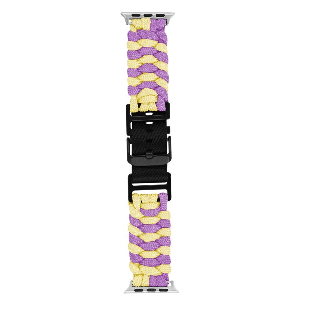 Apple Watch (42/44/SE/45/46/49mm) EIDERWOOD Braided Nylon Watch Strap - Yellow / Purple