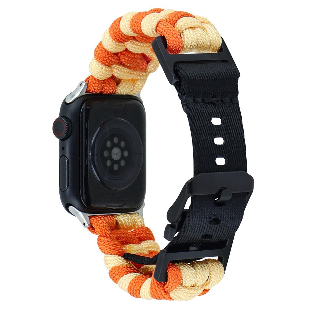 Apple Watch (42/44/SE/45/46/49mm) EIDERWOOD Braided Nylon Watch Strap - Orange / Yellow