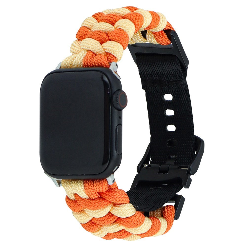 Apple Watch (42/44/SE/45/46/49mm) EIDERWOOD Braided Nylon Watch Strap - Orange / Yellow