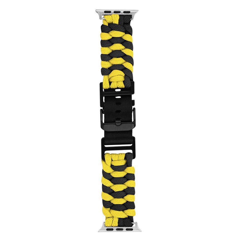 Apple Watch (42/44/SE/45/46/49mm) EIDERWOOD Braided Nylon Watch Strap - Yellow / Black