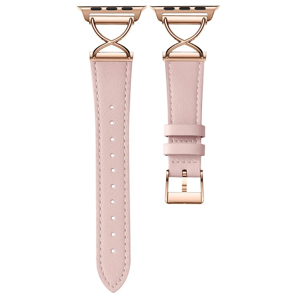 Apple Watch (38/40/SE/41/42mm) Neutral Artificial Leather Strap - Pink