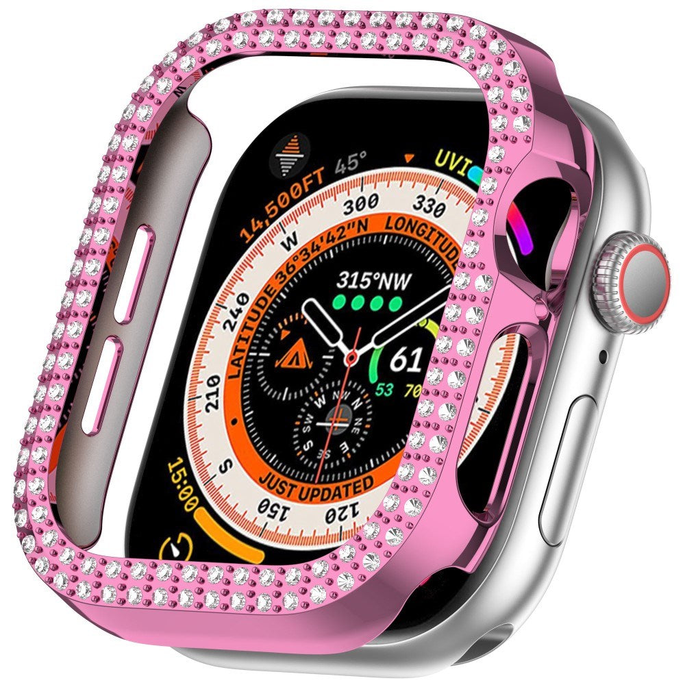 Apple Watch 11 / 10 (42mm) Plastic Case - Pink / Rhinestone