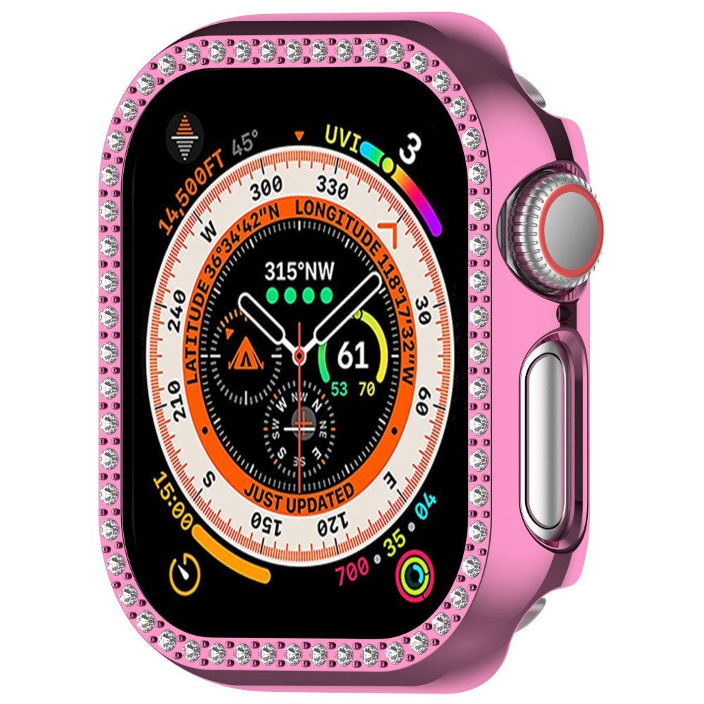 Apple Watch 11 / 10 (42mm) Hard Plastic Case - Pink / Rhinestone
