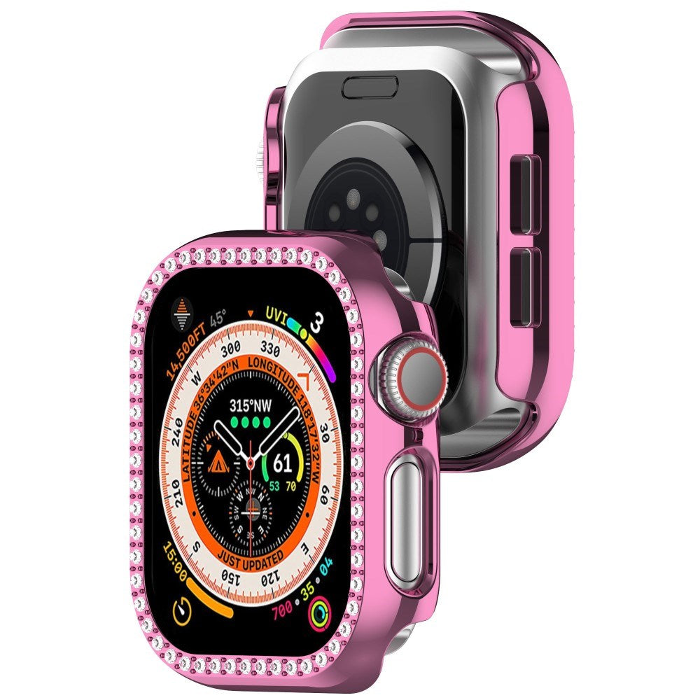 Apple Watch 11 / 10 (46mm) Hard Plastic Case - Pink / Rhinestone