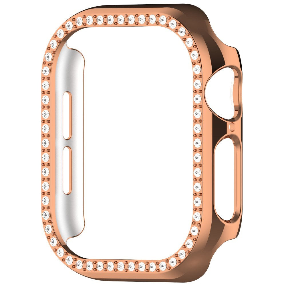Apple Watch 11 / 10 (46mm) Hard Plastic Case - Rose Gold / Rhinestone