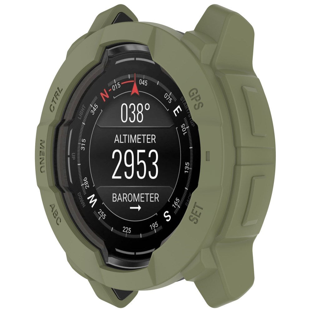 Garmin Instinct 3 AMOLED / Solar (45mm) Bumper Silicone Case - Army Green