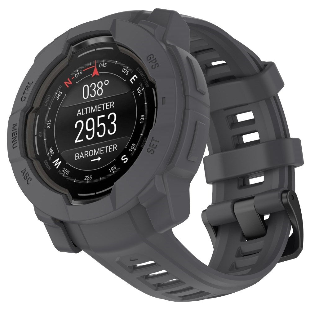 Garmin Instinct 3 AMOLED / Solar (50mm) Bumper Silicone Case - Grey