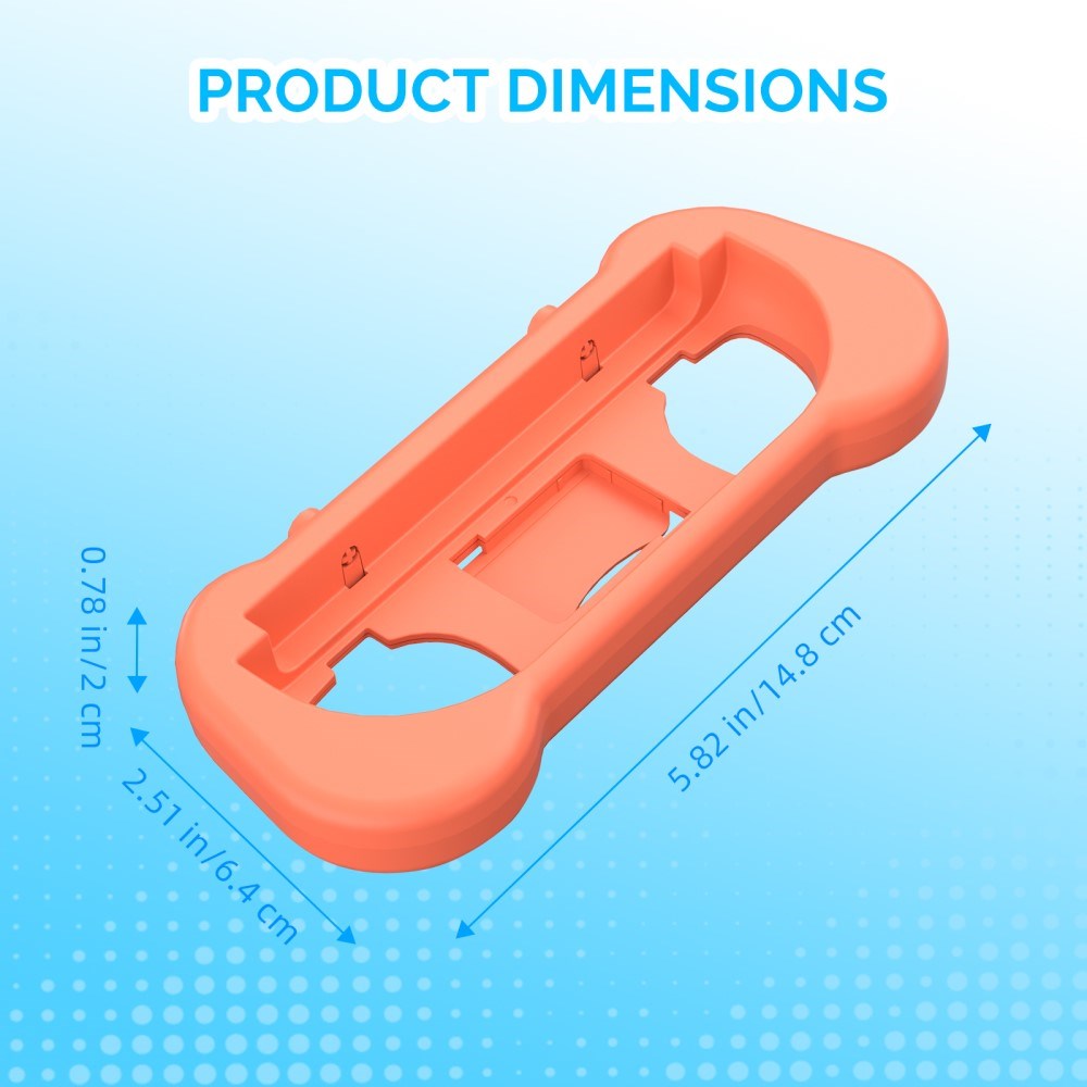 Ergonomic Holder for Nintendo Switch 2 Controller - 2 pcs - Blue / Orange