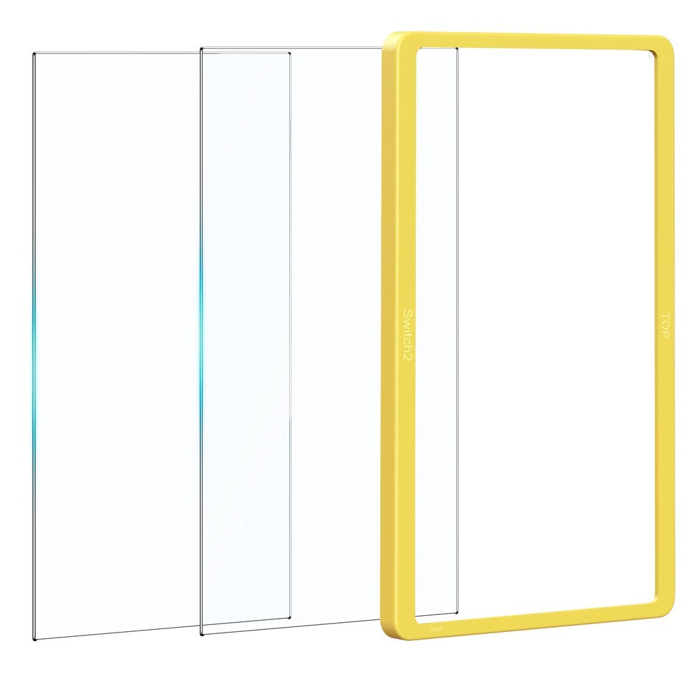 Nintendo Switch 2 Screen Protector Glass with Mounting Frame - 2 pcs. - Transparent
