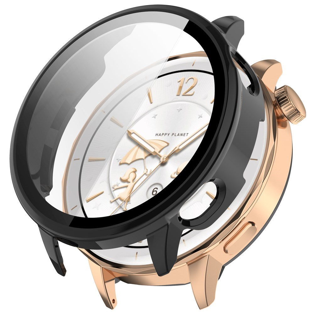 OnePlus Watch 3 (43mm) Case with Tempered Glass Screen Protector - Black