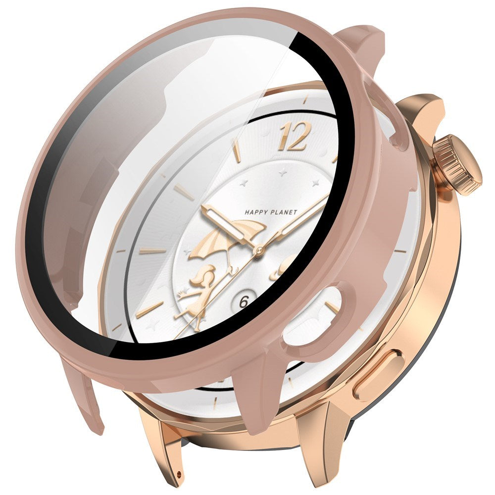 OnePlus Watch 3 (43mm) Case with Tempered Glass Screen Protector - Pink