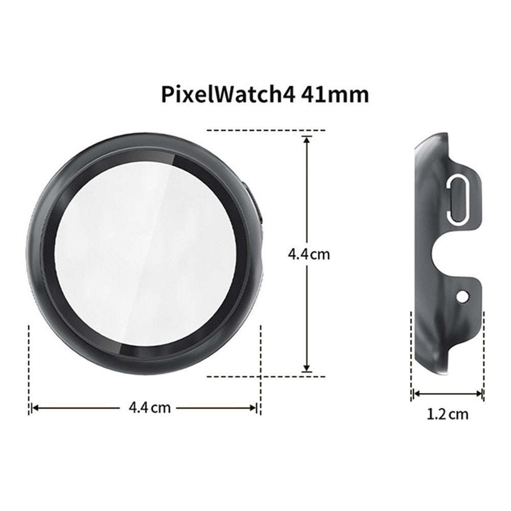 Google Pixel Watch 4 (41mm) Hard Plastic Case with Built-in Screen Protector - Peach