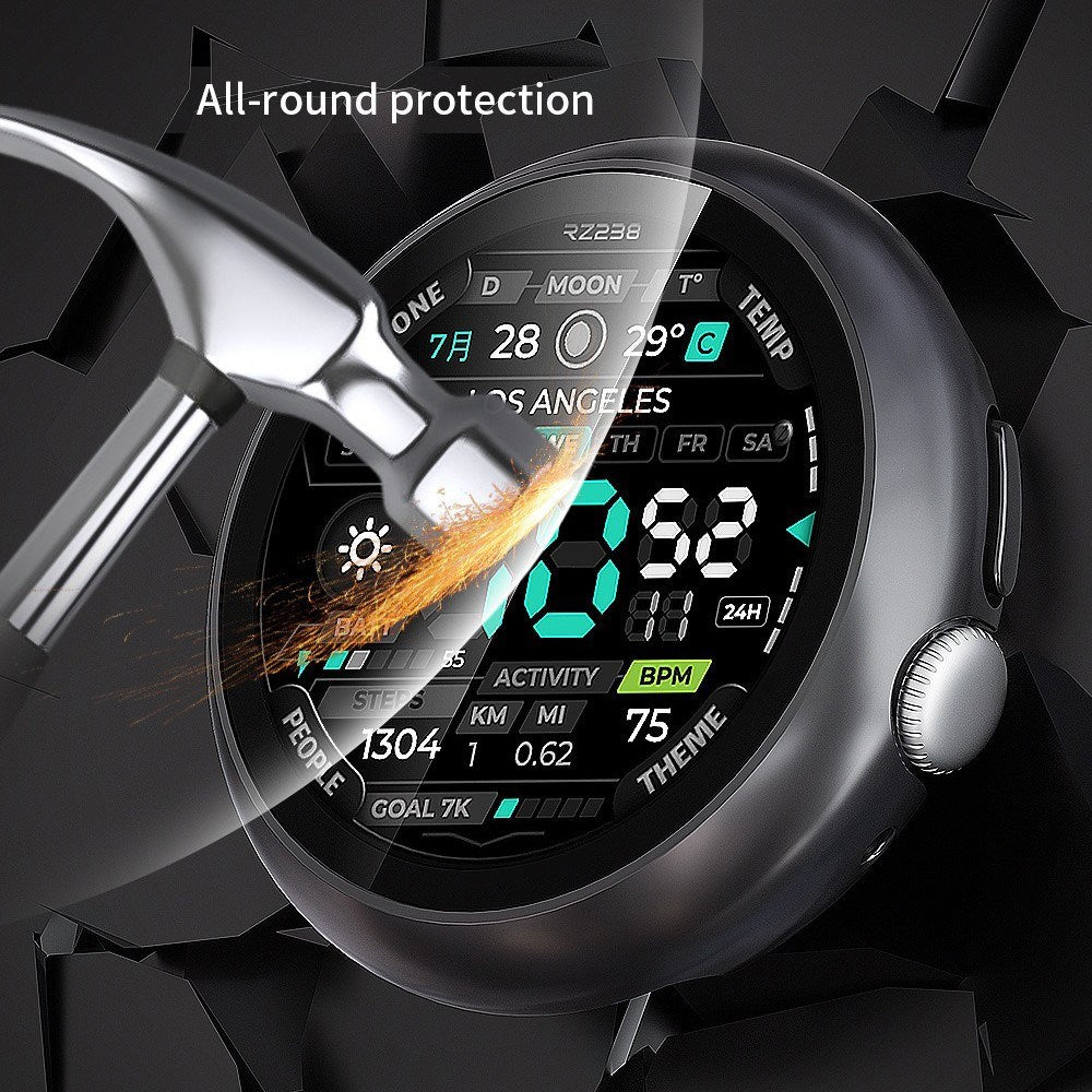 Google Pixel Watch 4 (45mm) Hard Plastic Case with Built-in Screen Protector - Transparent