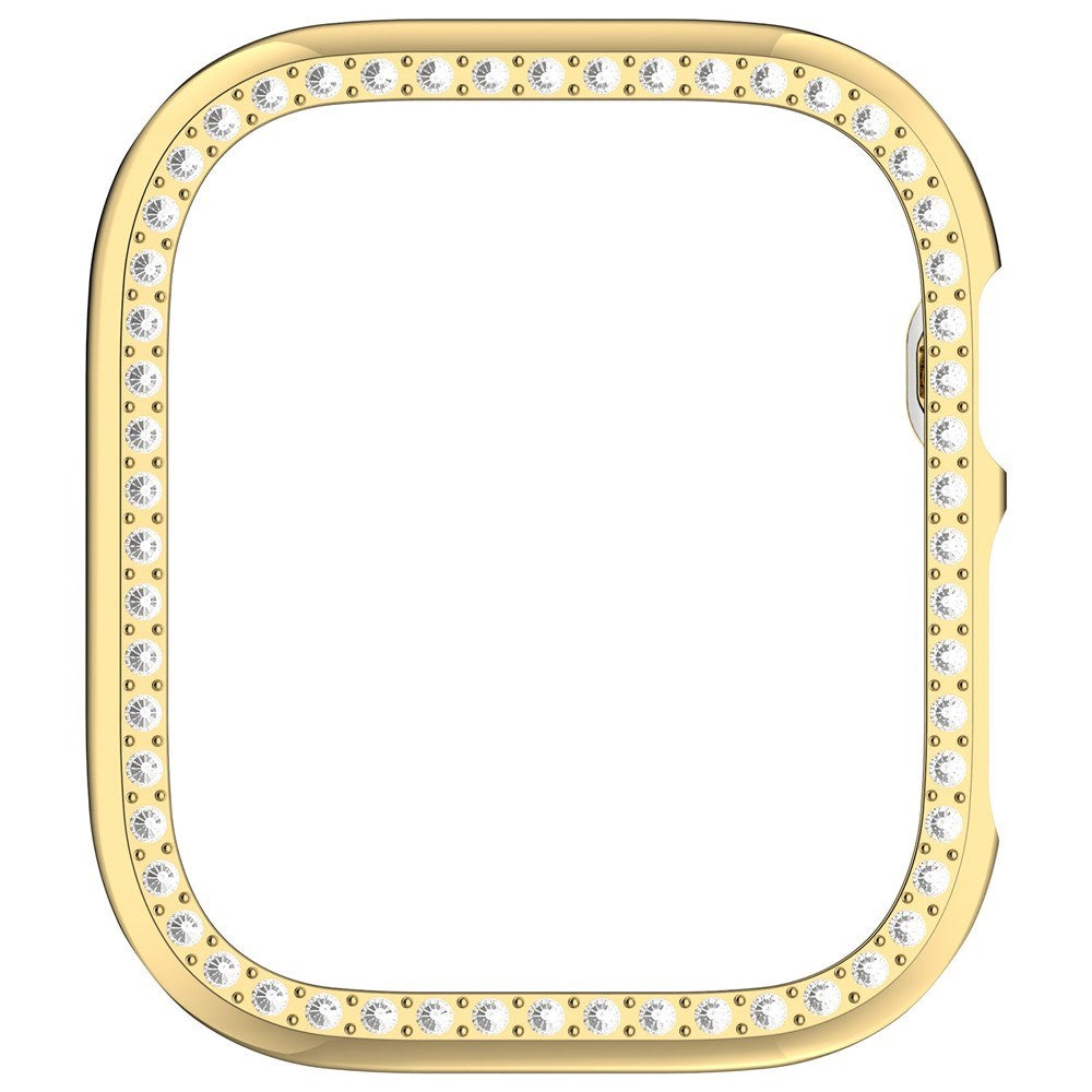 Apple Watch Series 12 (42mm) Hard Plastic Case - Gold & Rhinestones