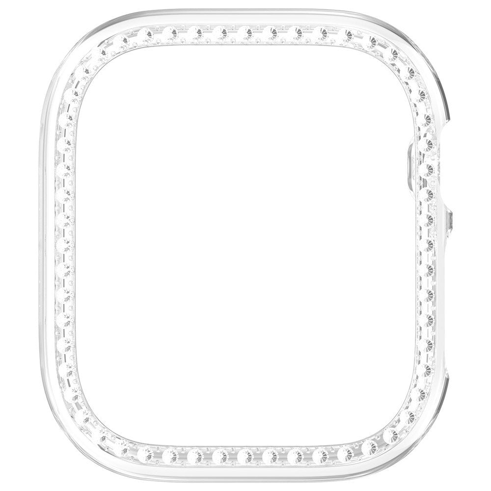 Apple Watch Series 12 (42mm) Hard Plastic Case - Transparent & Rhinestones