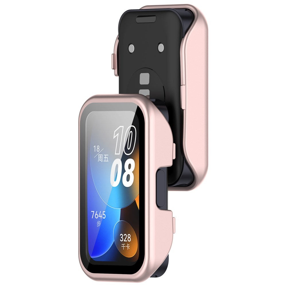 Huawei Band 10 / 9 / 8 EIDERWOOD Hard Plastic Case with Protective Glass – Pink