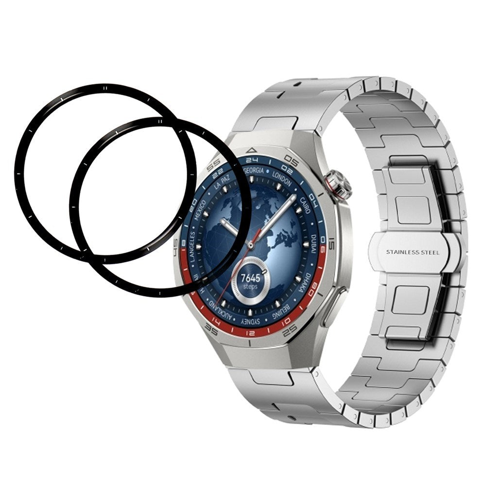 Huawei Watch 5 (46mm) Screen Protector Film – 2 pcs – Transparent / Black Edge