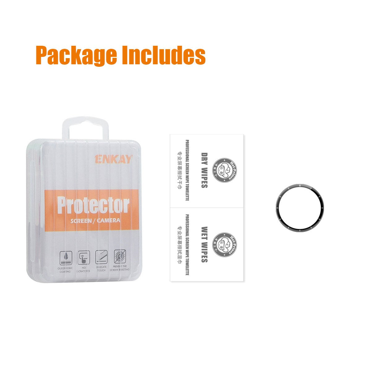 ENKAY OnePlus Watch 3 (43mm) Screen Protector - Transparent / Black Edge