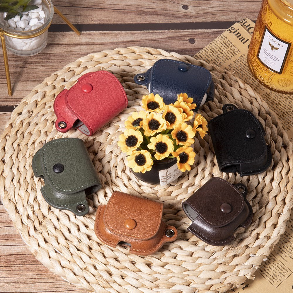 Apple AirPods (3rd Gen.) Faux Leather Case with Button Closure - Light Brown