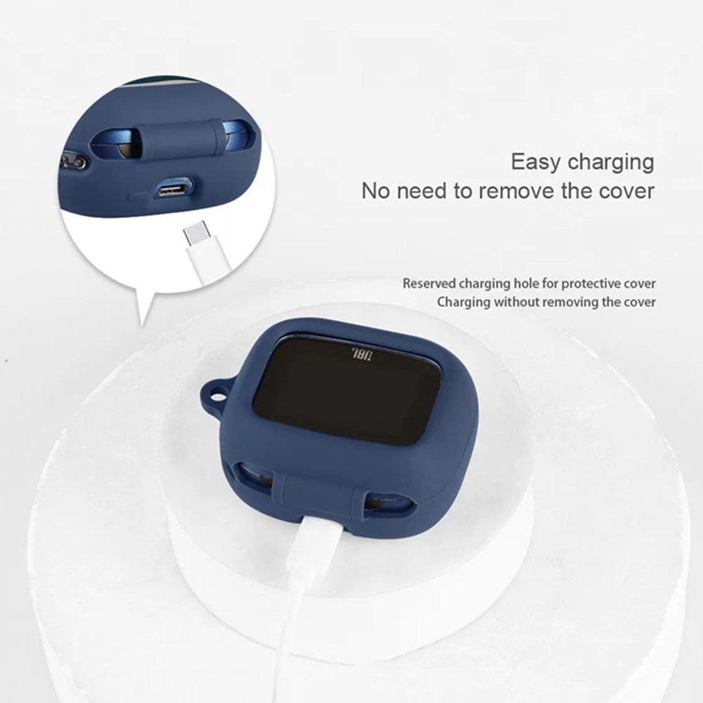 JBL Live Buds 4 Silicone Case with Keychain - Light Blue
