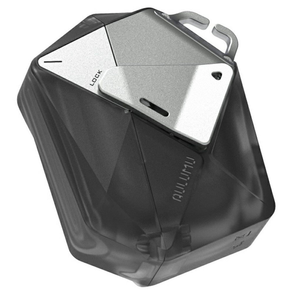 Apple AirPods Pro (3rd Gen.) AULUMU Geometric Plastic Case with Strap - Black