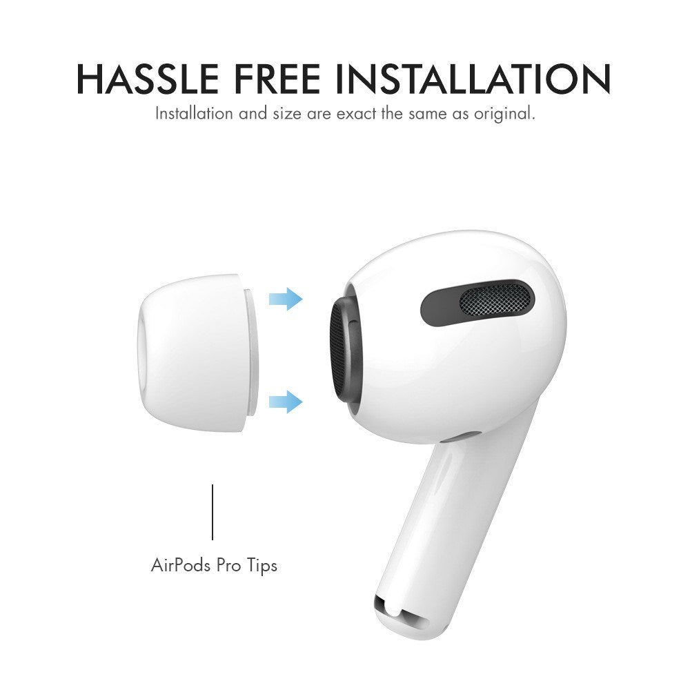 AirPods Pro (1st & 2nd Gen) AHASTYLE Silicone Earplugs - S / M / L - White
