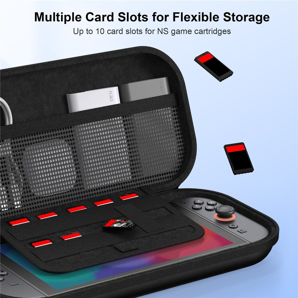 Nintendo Switch 2 Travel Case with Divider & Mesh Pocket - Black