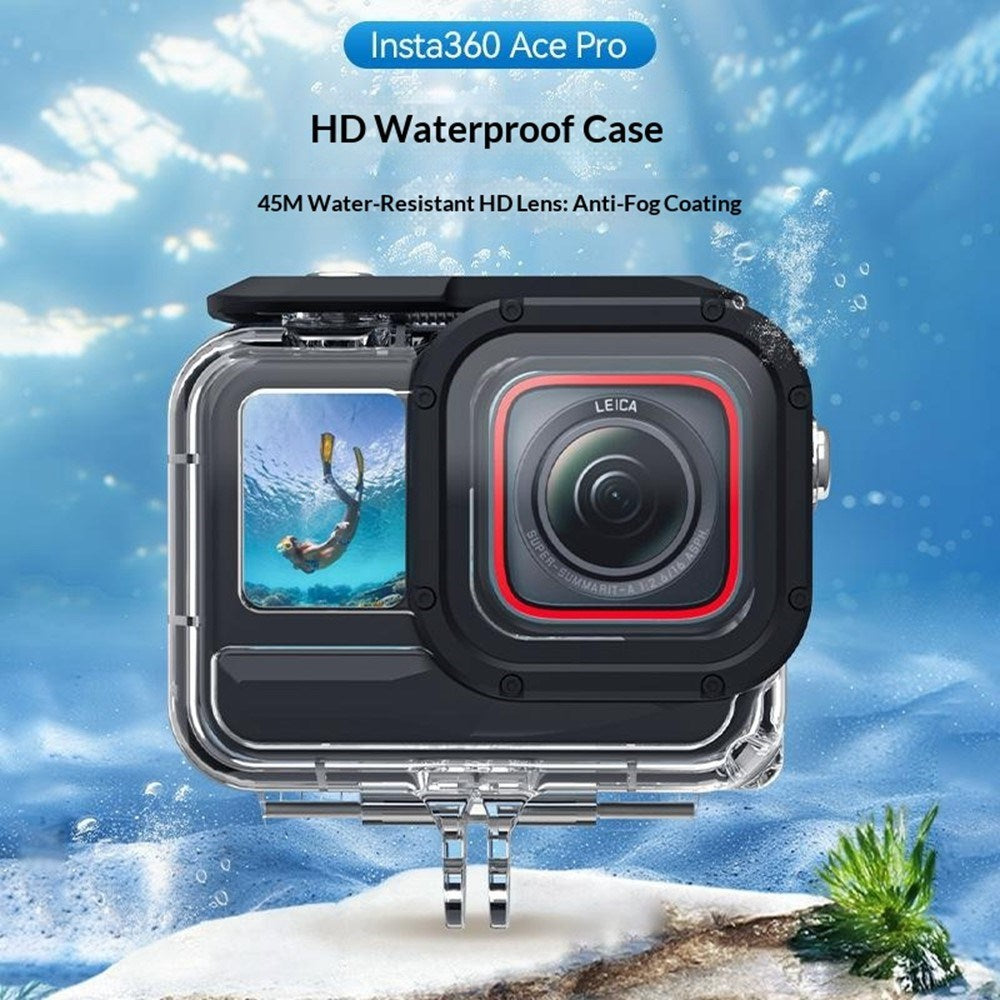 TELESIN Insta360 Ace Pro 2 Waterproof Case with Anti Moisture Filter - Transparent