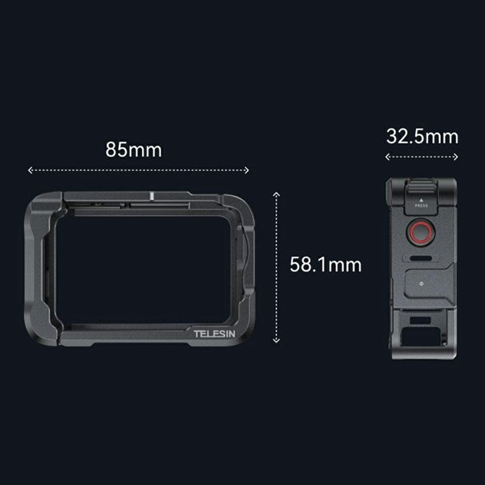 TELESIN Metal Cage for DJI Osmo Action 6 - Grey