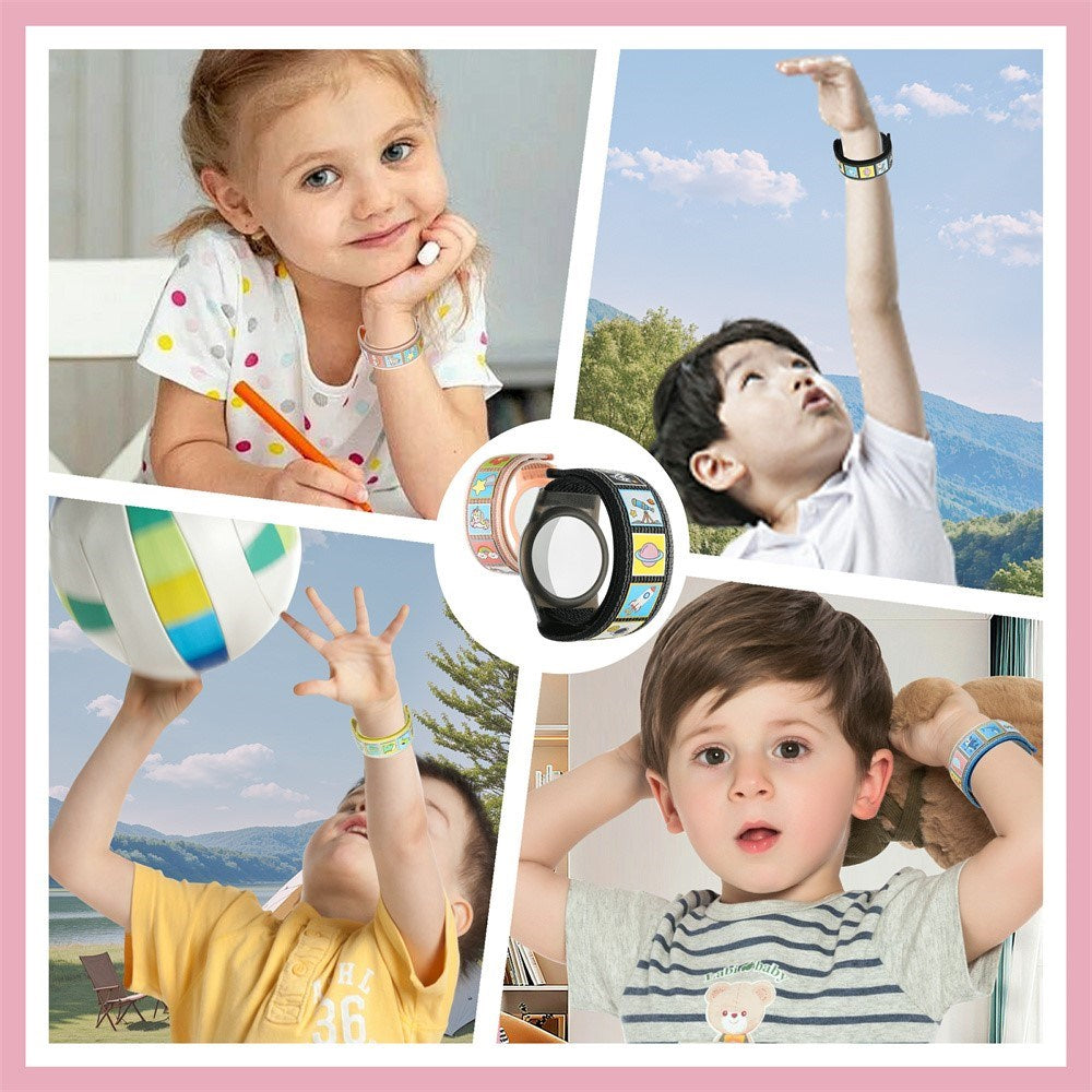 AirTag Nylon Bracelet for Kids - Dinosaurs