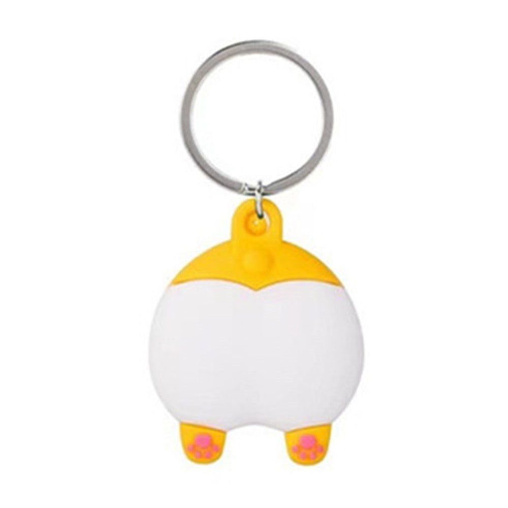 Apple AirTag Silicone Case - Keychain with Fun Design - Corgi
