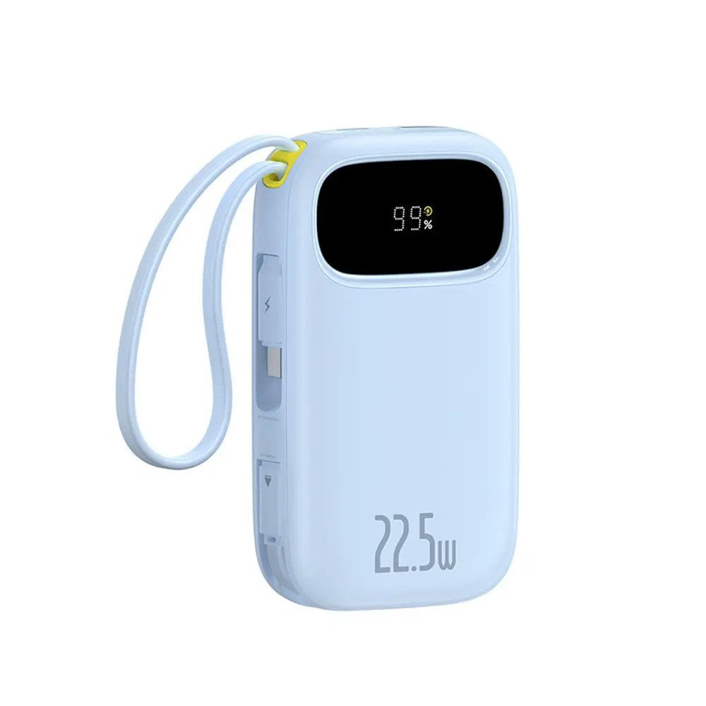 Baseus EnerFill 20,000mAh Powerbank 22.5W with Built-in USB-C & Lightning Cable - Blue