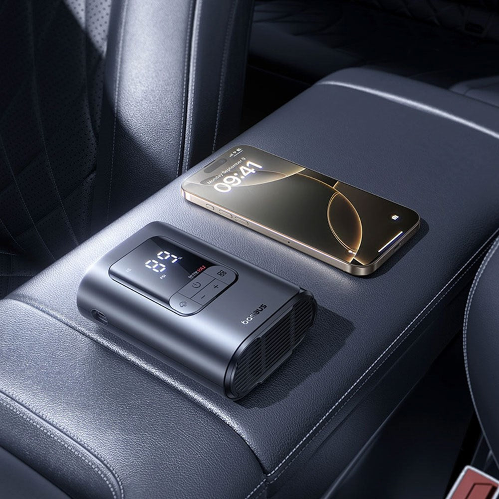 Baseus GoTrip VA1 Mini Compressor with Accessories - Black