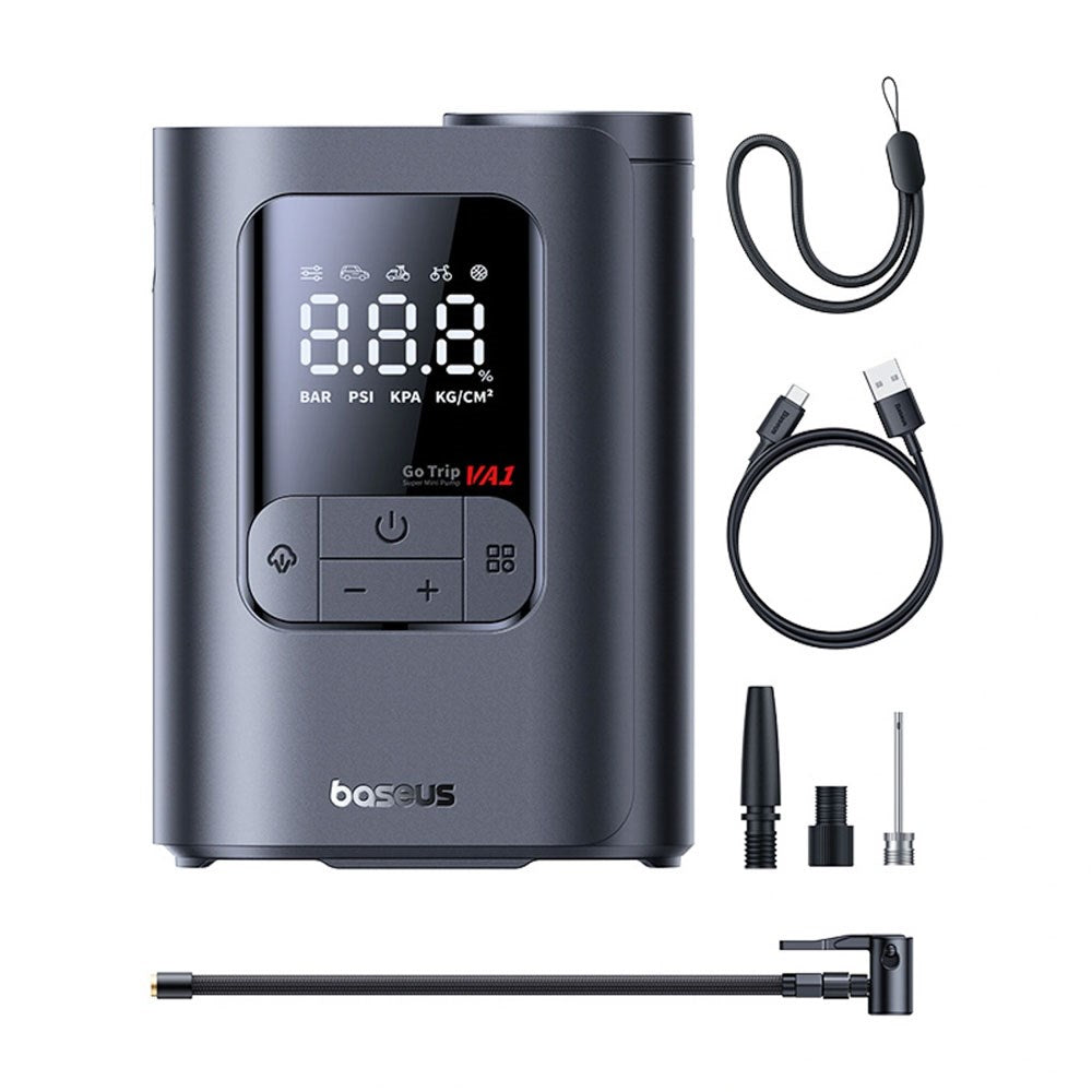 Baseus GoTrip Wireless Pump Mini Compressor - 7500 mAh - Dark Grey