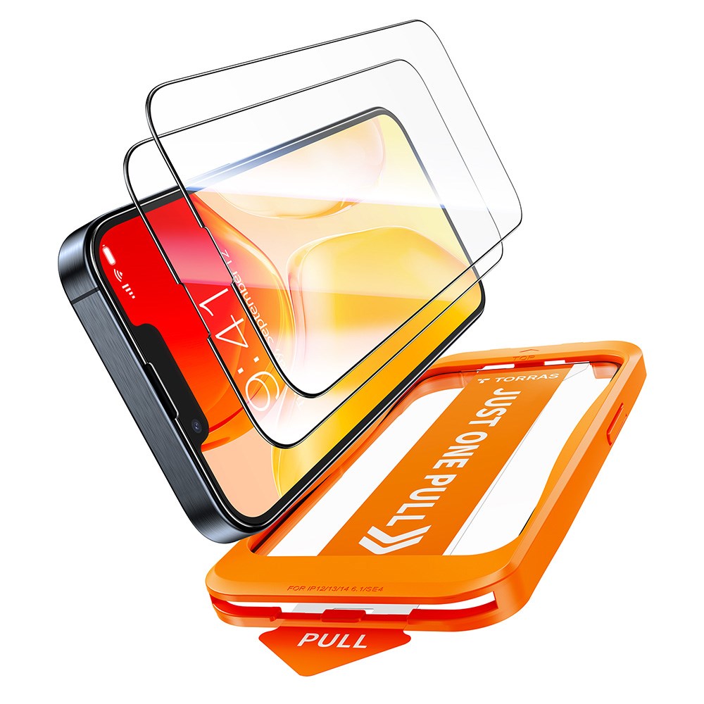TORRAS iPhone 16e Full Fit Tempered Screen Protector Glass - 2 Pcs. - Transparent