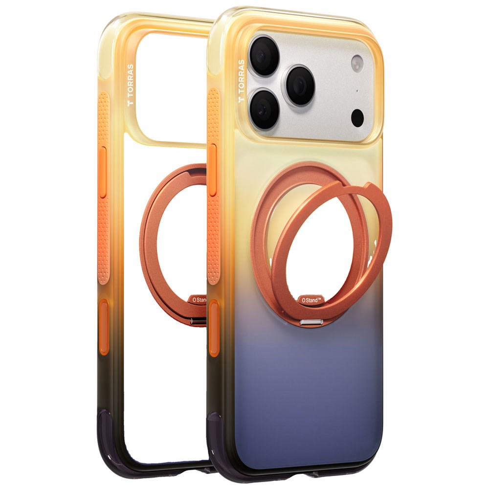 iPhone 18 Pro / 17 Pro TORRAS O3 Air Gradient Case - MagSafe Compatible - Orange / Blue