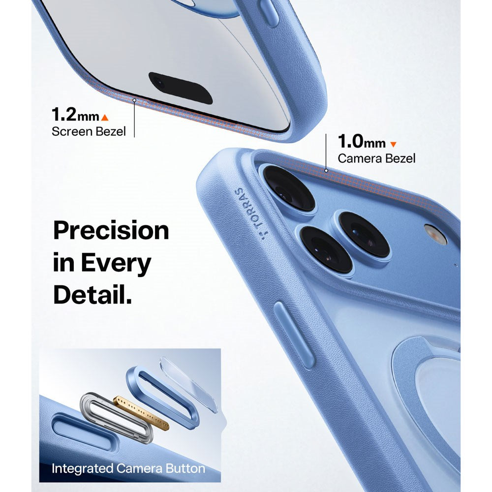 iPhone 18 Pro Max / 17 Pro Max TORRAS Ostand Q3 Spin Case - MagSafe Compatible - Blue