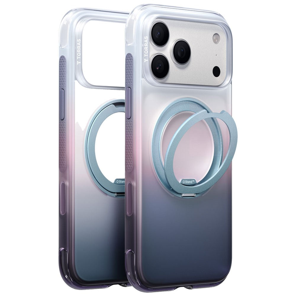 iPhone 18 Pro / 17 Pro TORRAS O3 Air Gradient Case - MagSafe Compatible - Purple / Blue