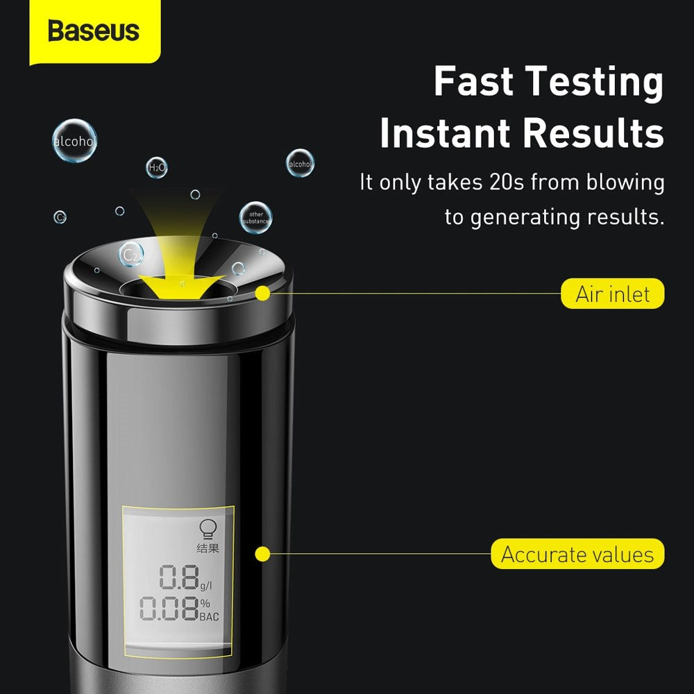 Baseus Rechargeable Breathalyzer - Black