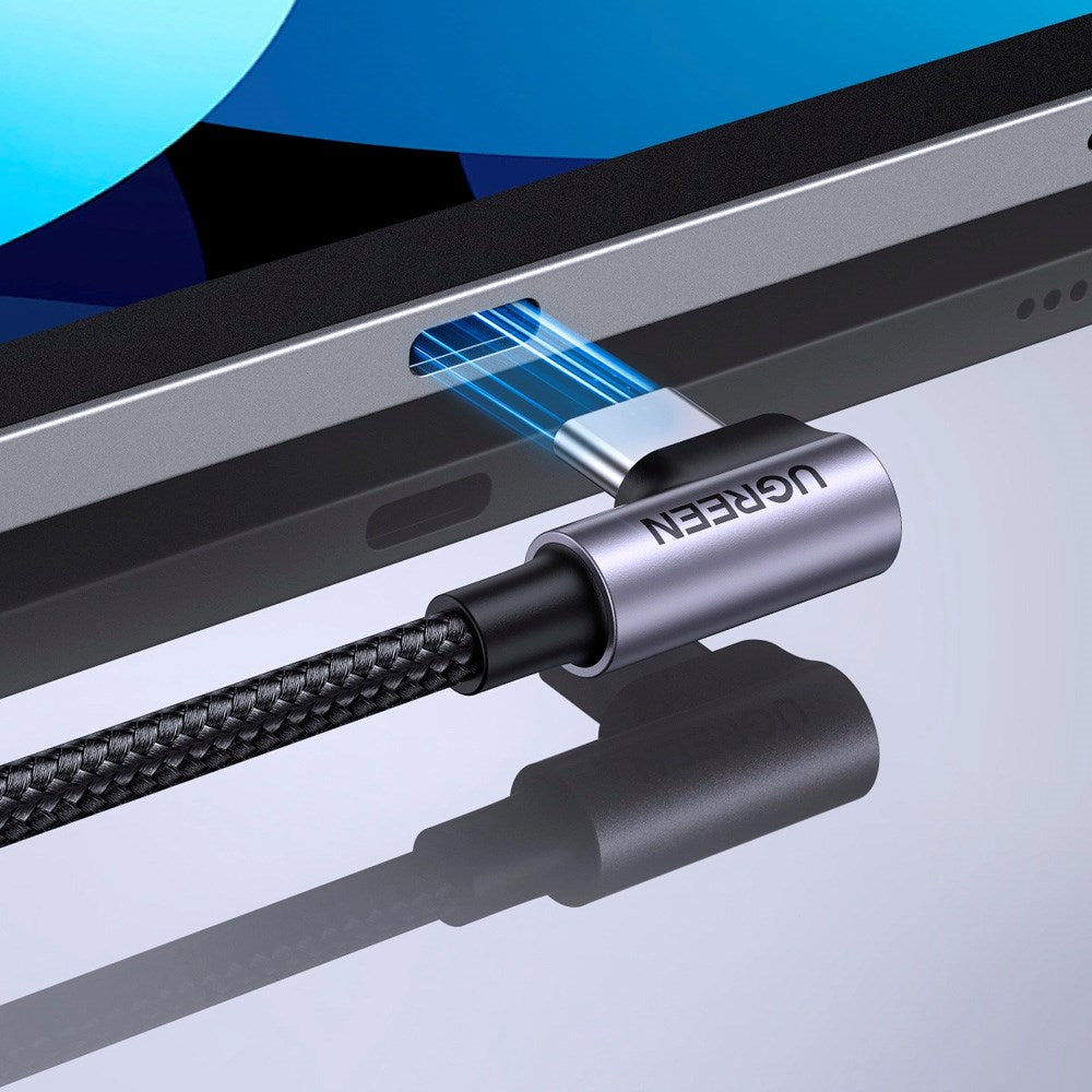 Ugreen US255 Angled USB-C to USB-C Cable - 0.5m - Black