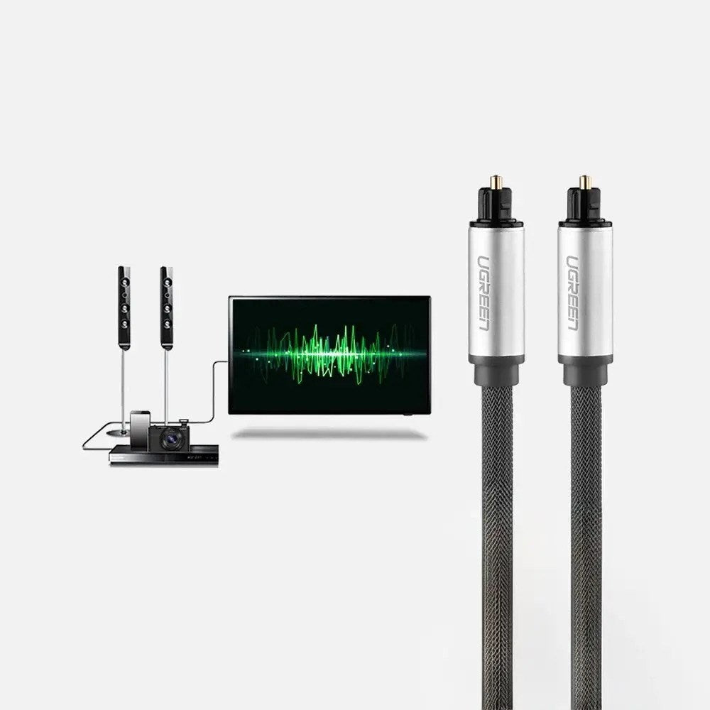 UGREEN AV108 Optical Toslink to Toslink Cable - 2m - Grey